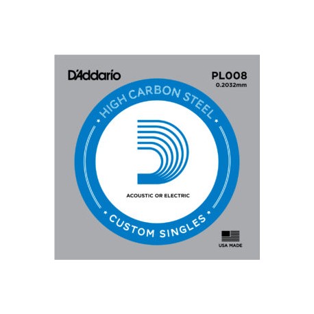 CUERDA CAL08 D ADDARIO ACERO LISA