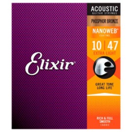 ENCORDADURA PARA GUITARRA ELECTROACUSTICA (elixir)