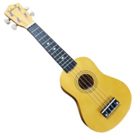 UKULELE SOPRANO CON FUNDA COLOR MOSTAZA (Solar)