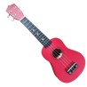 UKULELE SOPRANO CON FUNDA COLOR ROJO (Solar)